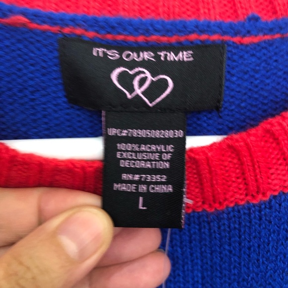 IT'S OUR TIME Girls Holiday Christmas Sweater Snowman Love NWT $40 - Picture 12 of 13